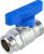 Кран шаровой FAR 3/4", НР, син. бабочка, хром